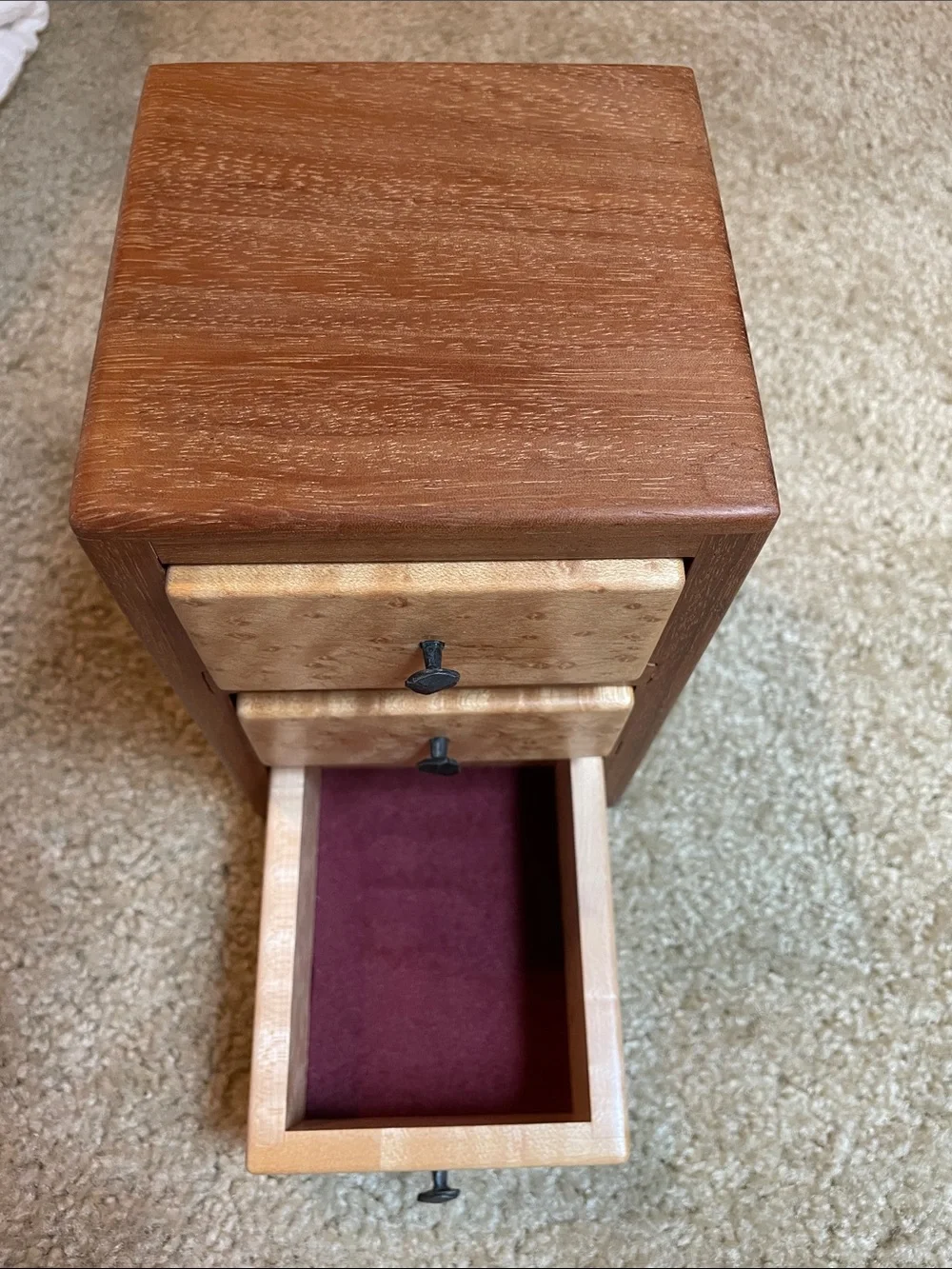 Wooden 3-Drawer Jewelry Organizer